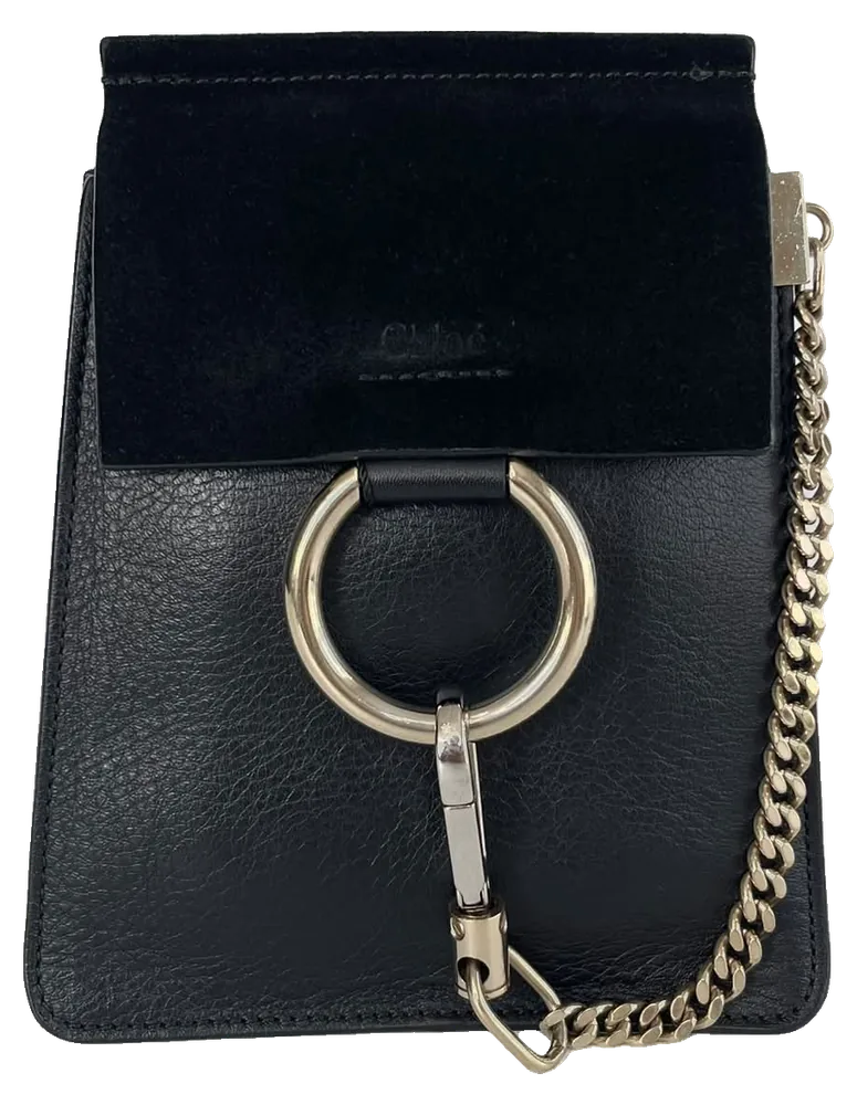 Chloé Faye Bracelet Bag, Black, pre-owned designer handbag, Like new
