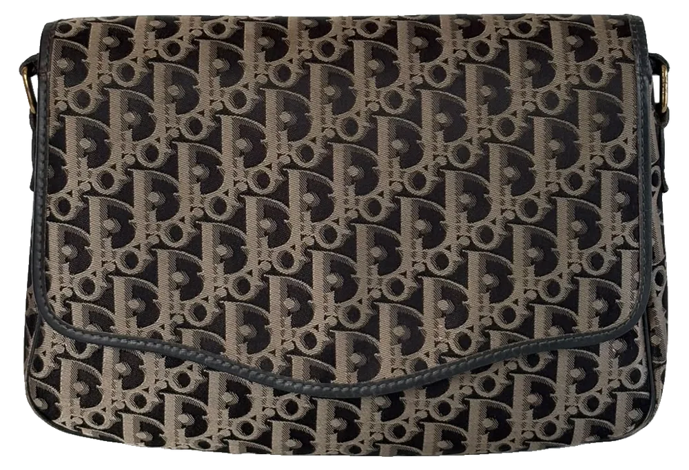 Dior Cartera de hombro Trotter Oblique (vintage), cartera de diseñador pre-loved, Pre-owned vintage; señales de uso previo propias de su antigüedad