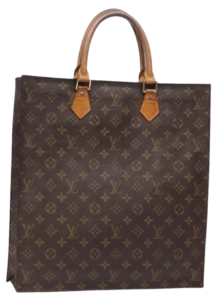 Louis Vuitton Sac Plat, Monogram, pre-owned designer handbag, Good