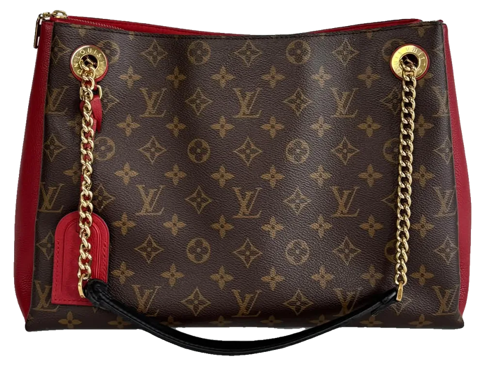 Louis Vuitton Surène MM, Monogram & Cherry, pre-owned designer handbag, Excellent